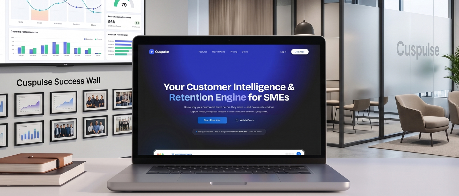 CusPulse customer analytics dashboard